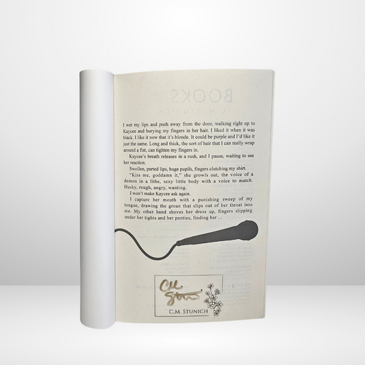 White Blossom Bookplate Signed by C.M. Stunich