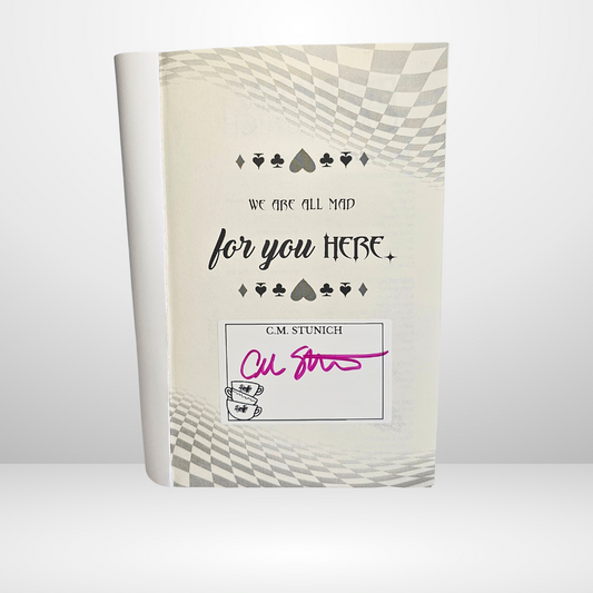 White Teacups Bookplate Signed by C.M. Stunich