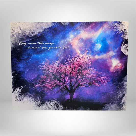 If You Don't Love Me We Both Die Redbud Tree Print