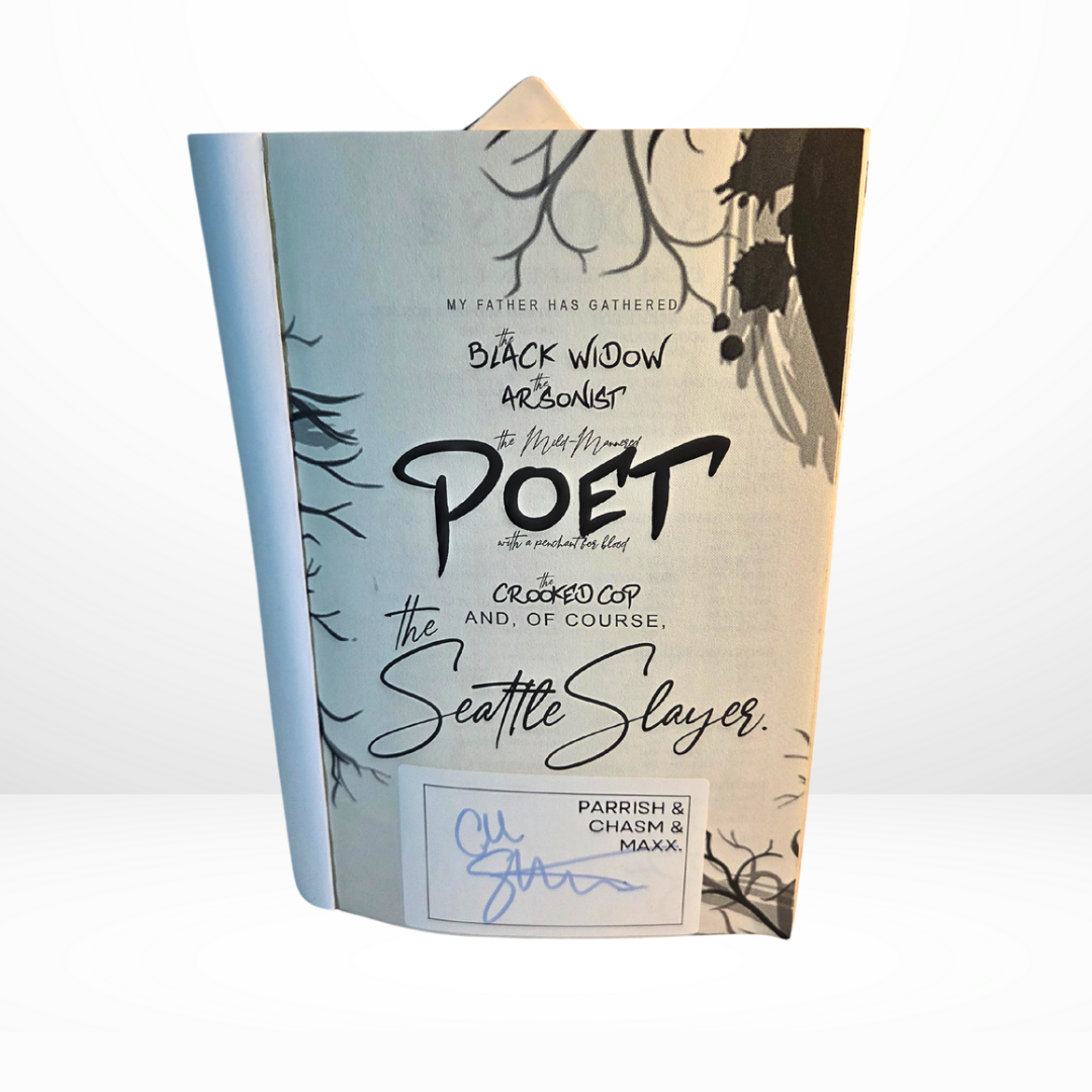 White Lost Daughter of a Serial Killer Boys Bookplate Signed by C.M. Stunich